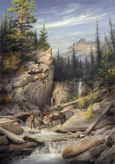 Painting by Joe Hautman - Packing Out