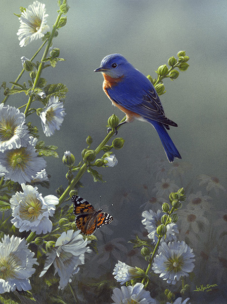 Bluebird and
          Butterfly